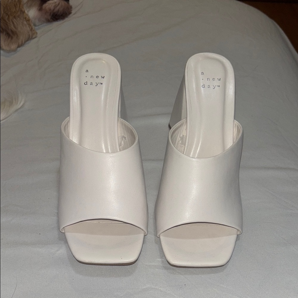 A New Day Women's White Mules